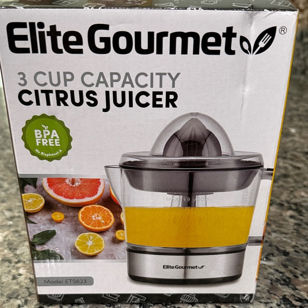New in box Elite Gourmet Citrus Juicer